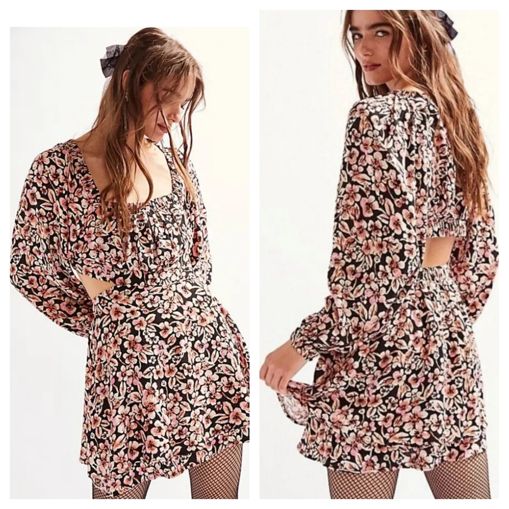Free people, Jael Printed Mini Dress size L B-4